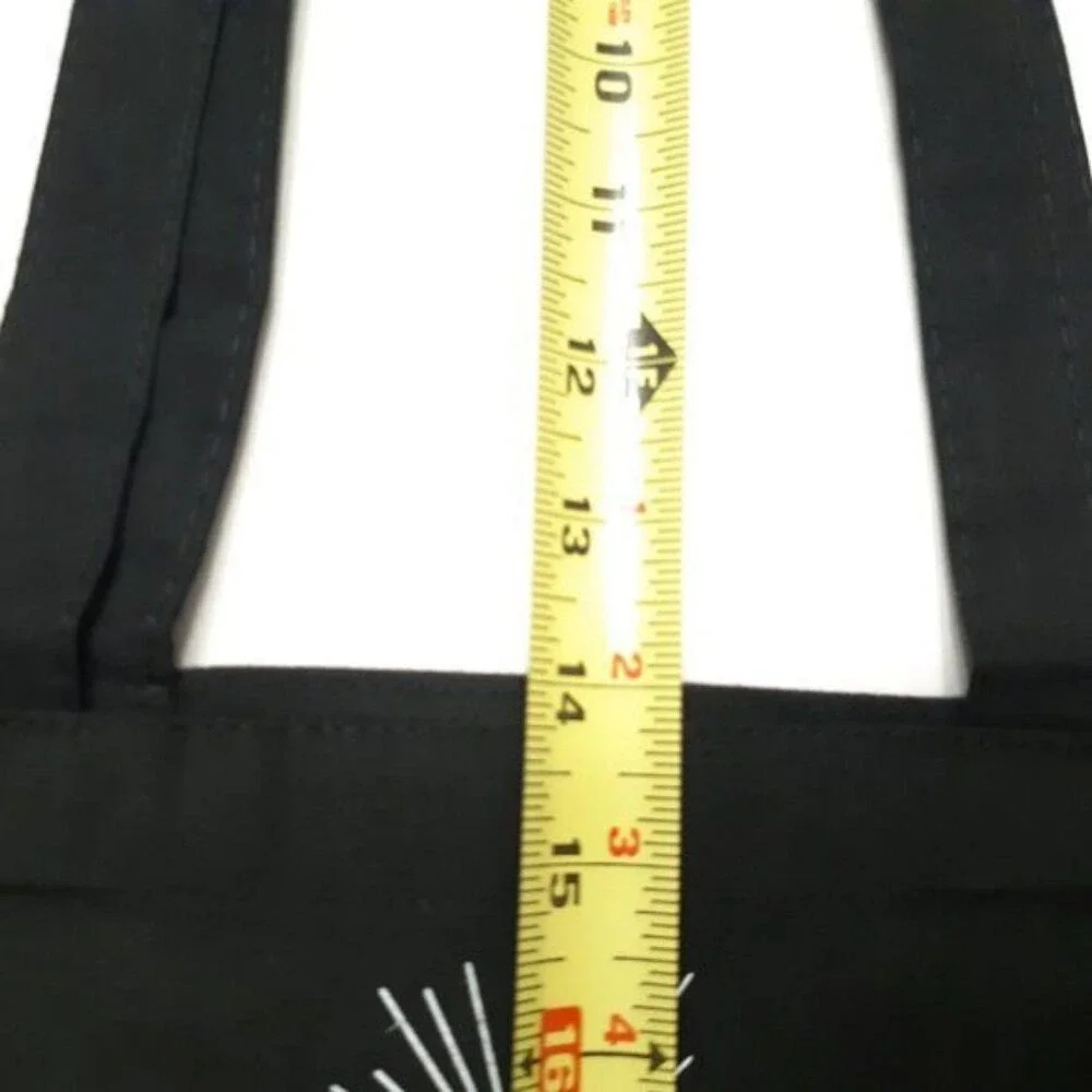 OwlCrate Moon Phases Tote Bag Womens Black Celestial Minimalist Cotton Shopper